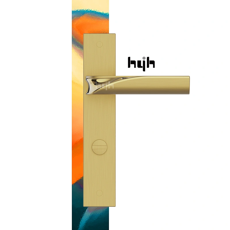 Good Finish And Quality Modern Simple Design Wood Door Handle Lock