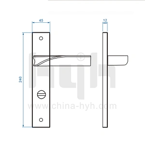 Good Finish And Quality Modern Simple Design Wood Door Handle Lock